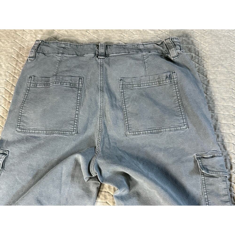 American Eagle Outfitters Women’s Gray Stretch Cargo Pants Regular Straight - Picture 8 of 11